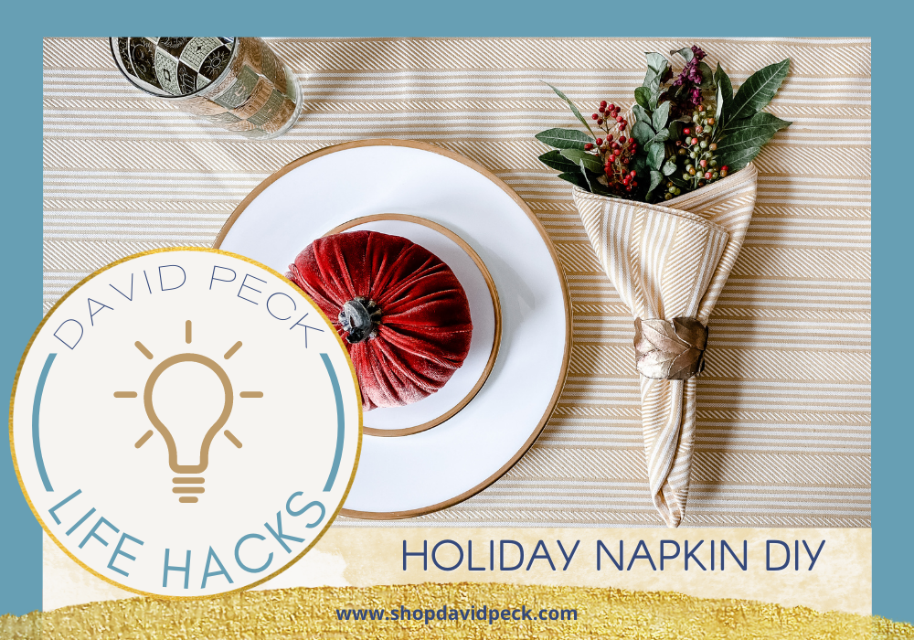 Life hack. Simple napkin folding perfect for a holiday table or any time of year.