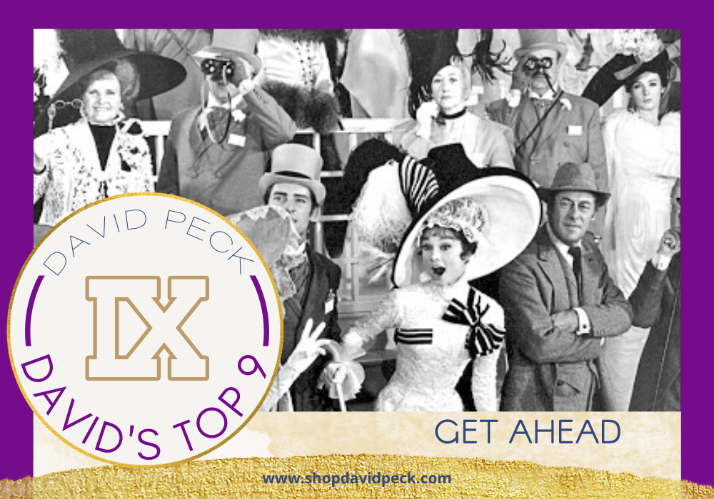 David's Top 9. Audrey Hepburn in My Fair Lady wearing and enormous hat at the Ascot Races.