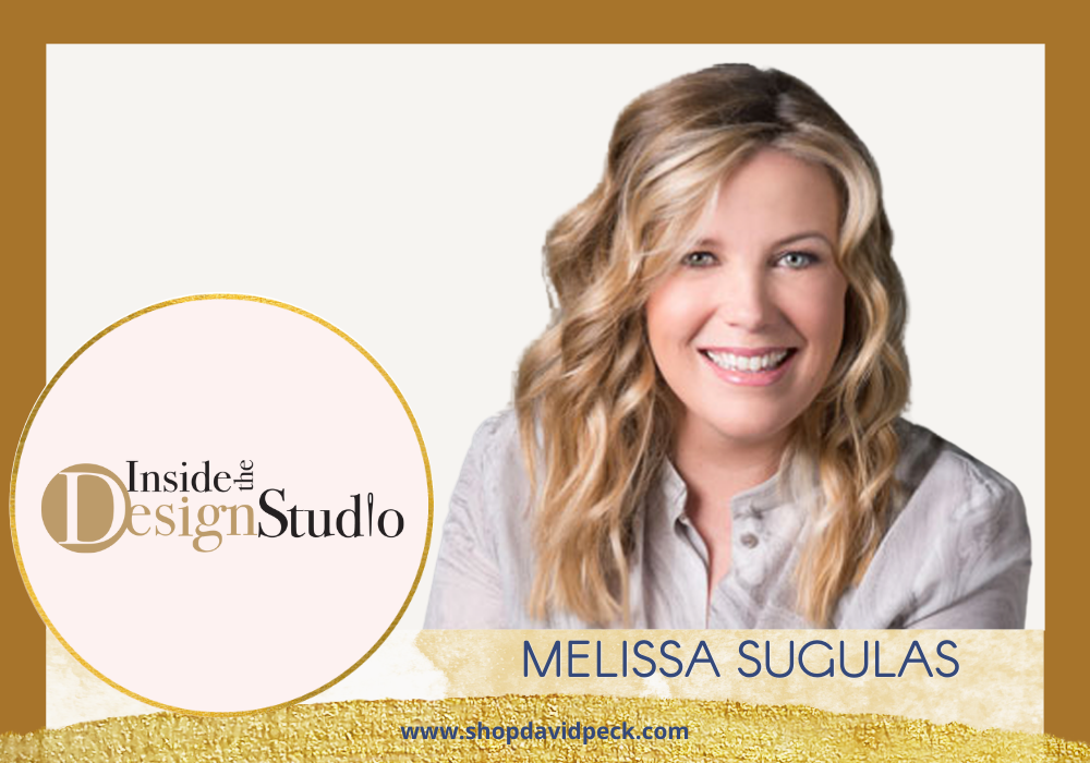 Inside the Design Studio. Headshot of smiling blonde woman in blue button down in front of white background.