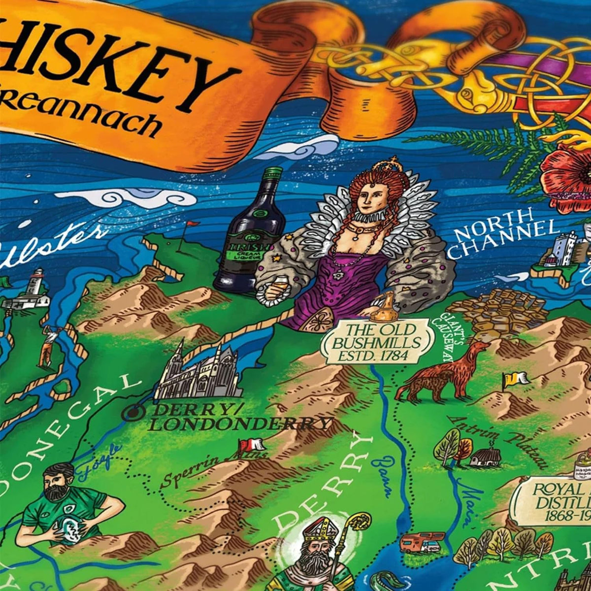 1000 Piece Whiskey Jigsaw Puzzle | Ireland | Water &amp; Wines