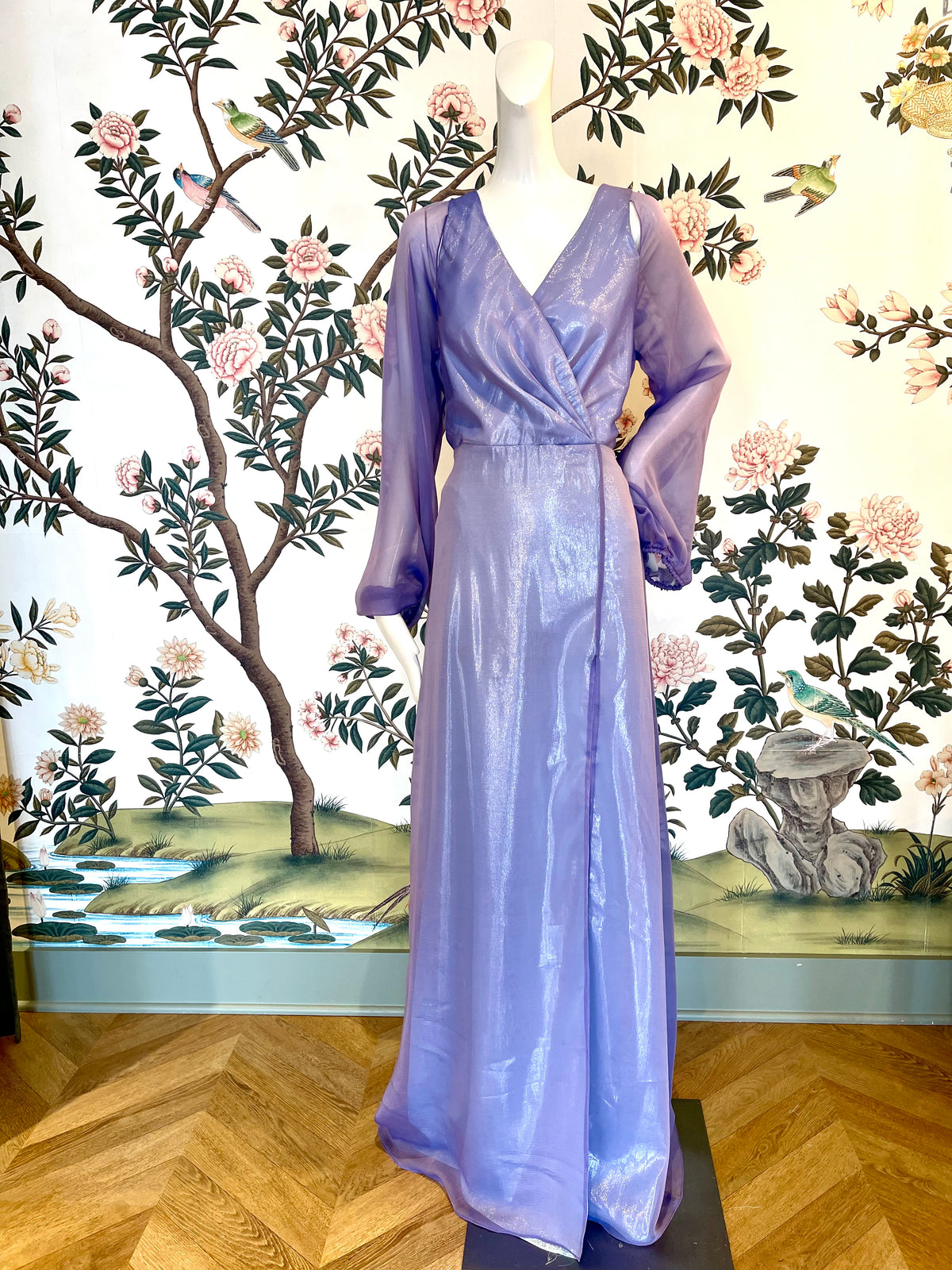 Salvia Gown | Lavender Lamé Chiffon