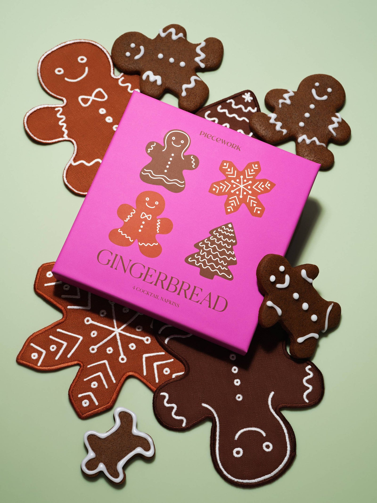 Gingerbread Cocktail Napkins - Set of 4 | Piecework