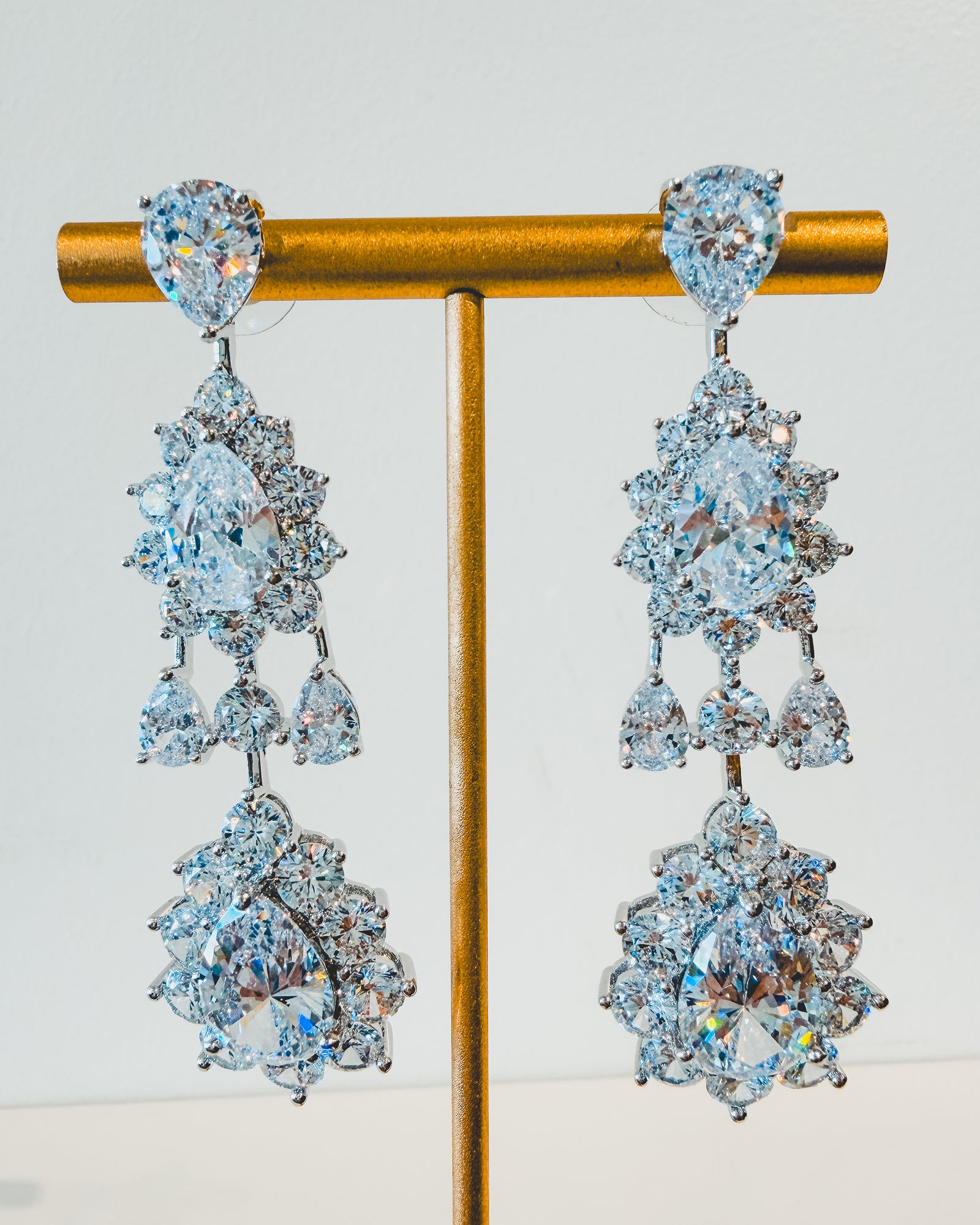 Chandelier Earrings | Pear Cathedral | Crystal