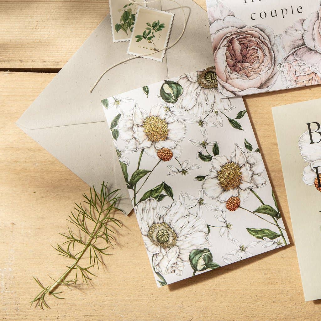 Greeting Card | Spring Blossom/Grey | Catherine Lewis Design