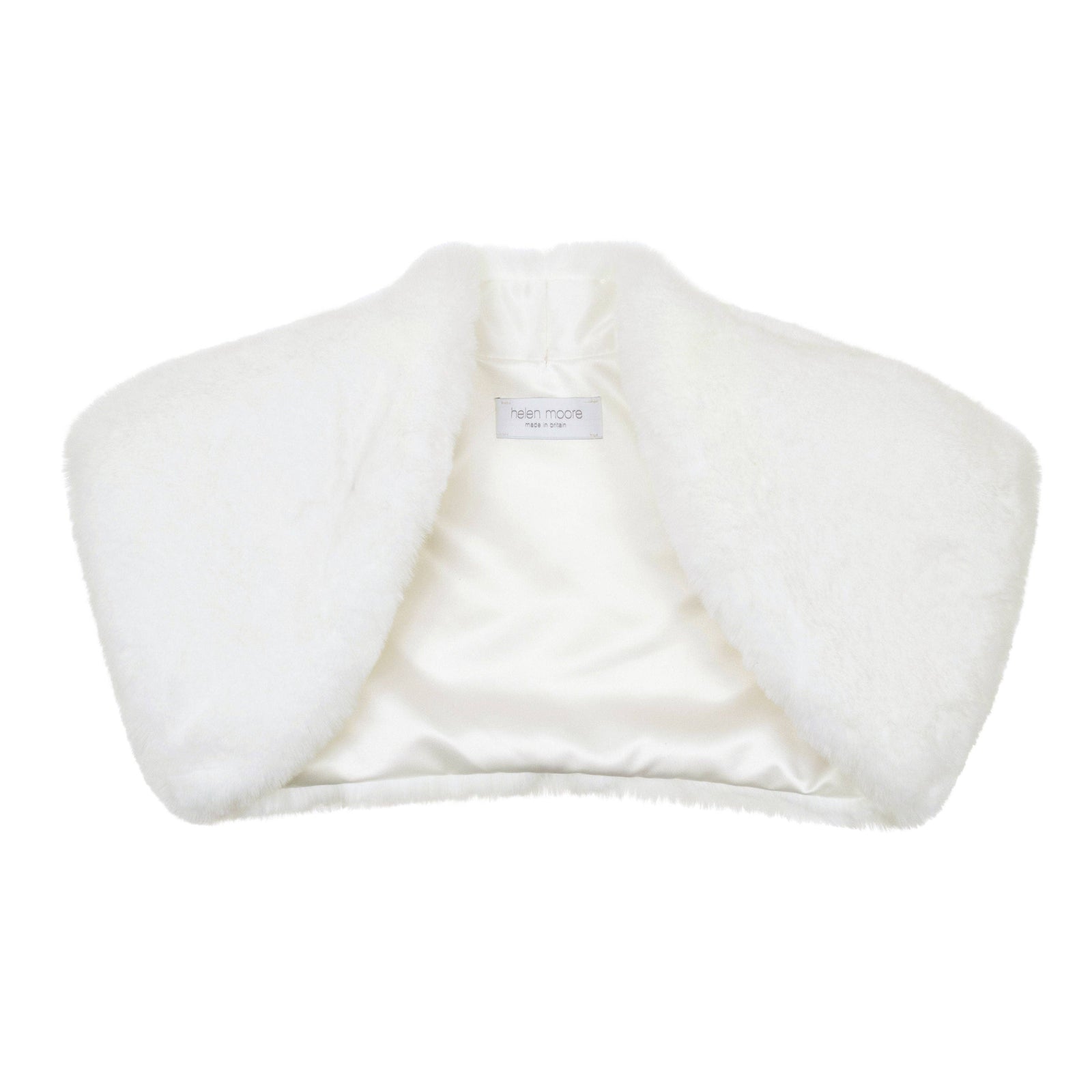 Faux Fur Bolero | Ivory Cloud | Helen Moore