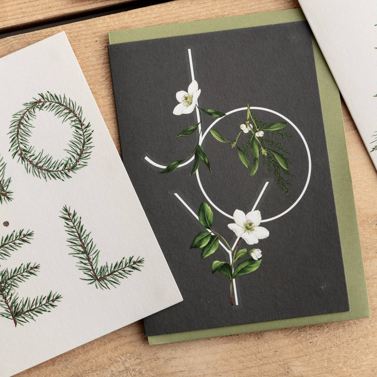 Holiday Card | Festive Foliage/JOY | Catherine Lewis Design