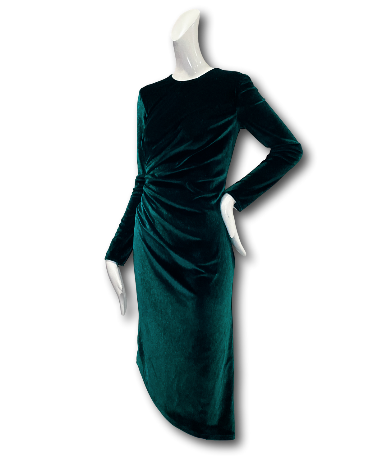 Cienega Dress | Emerald Stretch Velvet