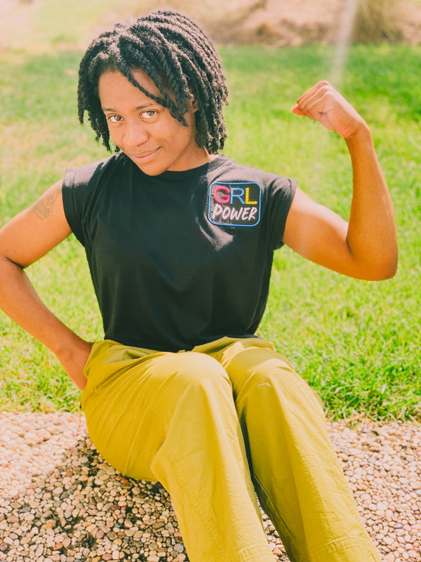 yellow girl power shirt