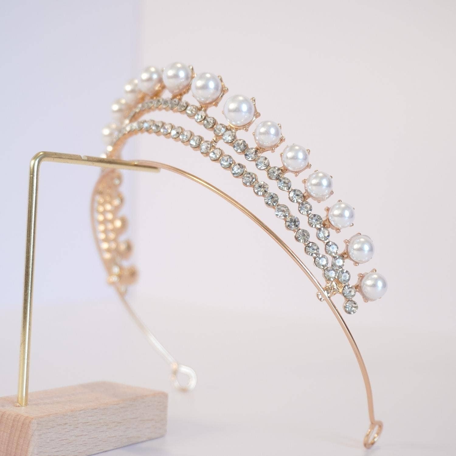 Pearl Drops Tiara | Gold