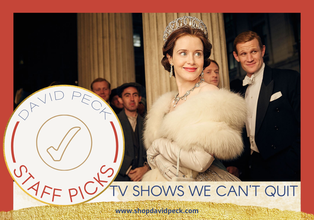 staff picks. olivia colman as young queen elizabeth II in the tv show the crown. 