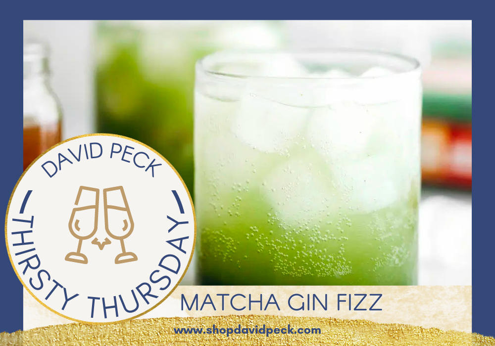 Matcha Gin Fizz green drink 