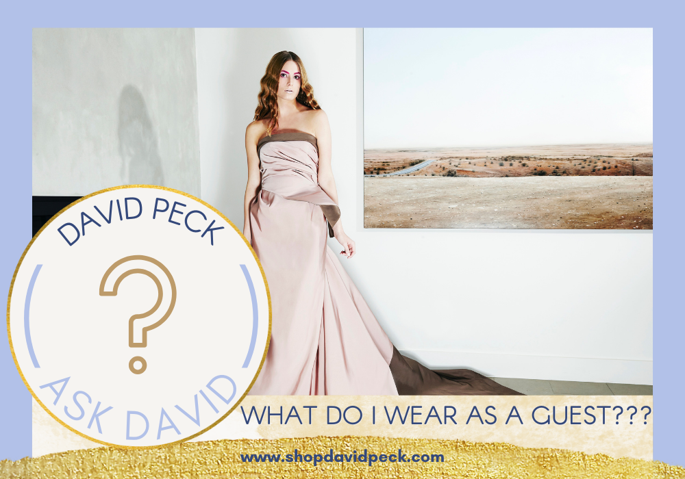 Pink ball gown on a model with auburn wavey hair. shot by Cody Bess for David Peck. Gown is made of silk faille.