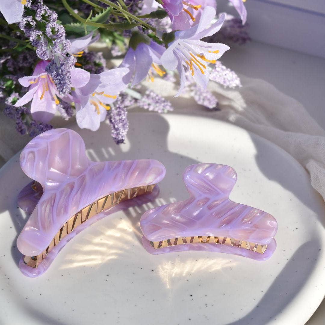 French Hair Claw | Wisteria - Light Purple Acetate Resin | Fenna&Fei