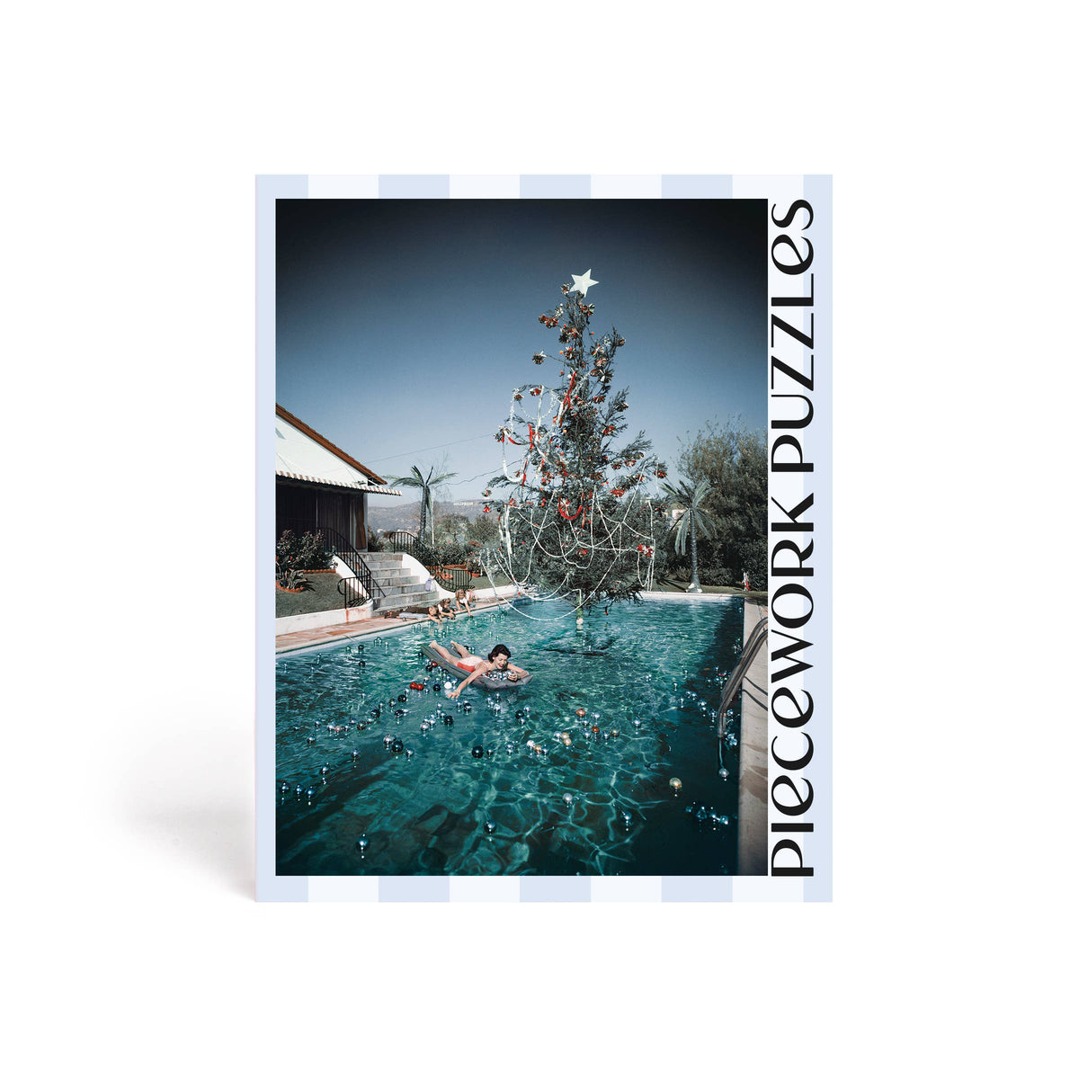 1000 Piece Puzzle | Christmas Swim - Slim Aarons Collab  | Piecework Puzzles