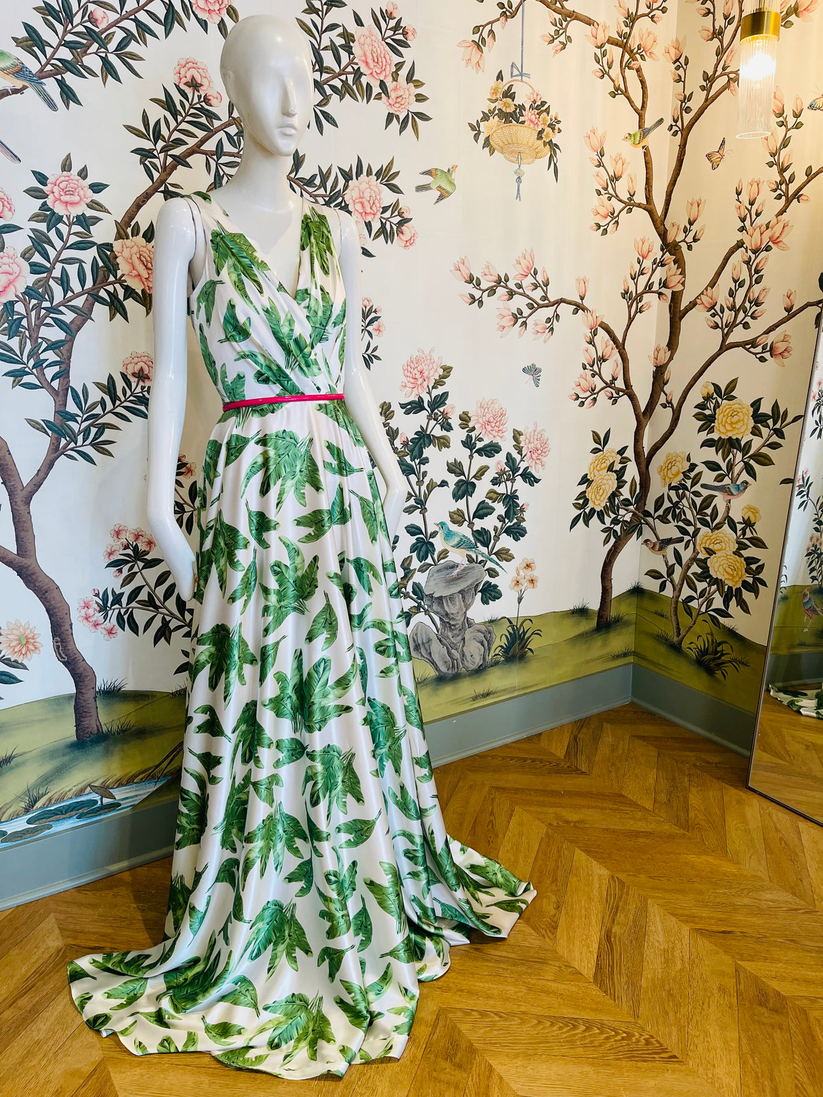 Savannah Gown | Palm Print Silk Charmeuse