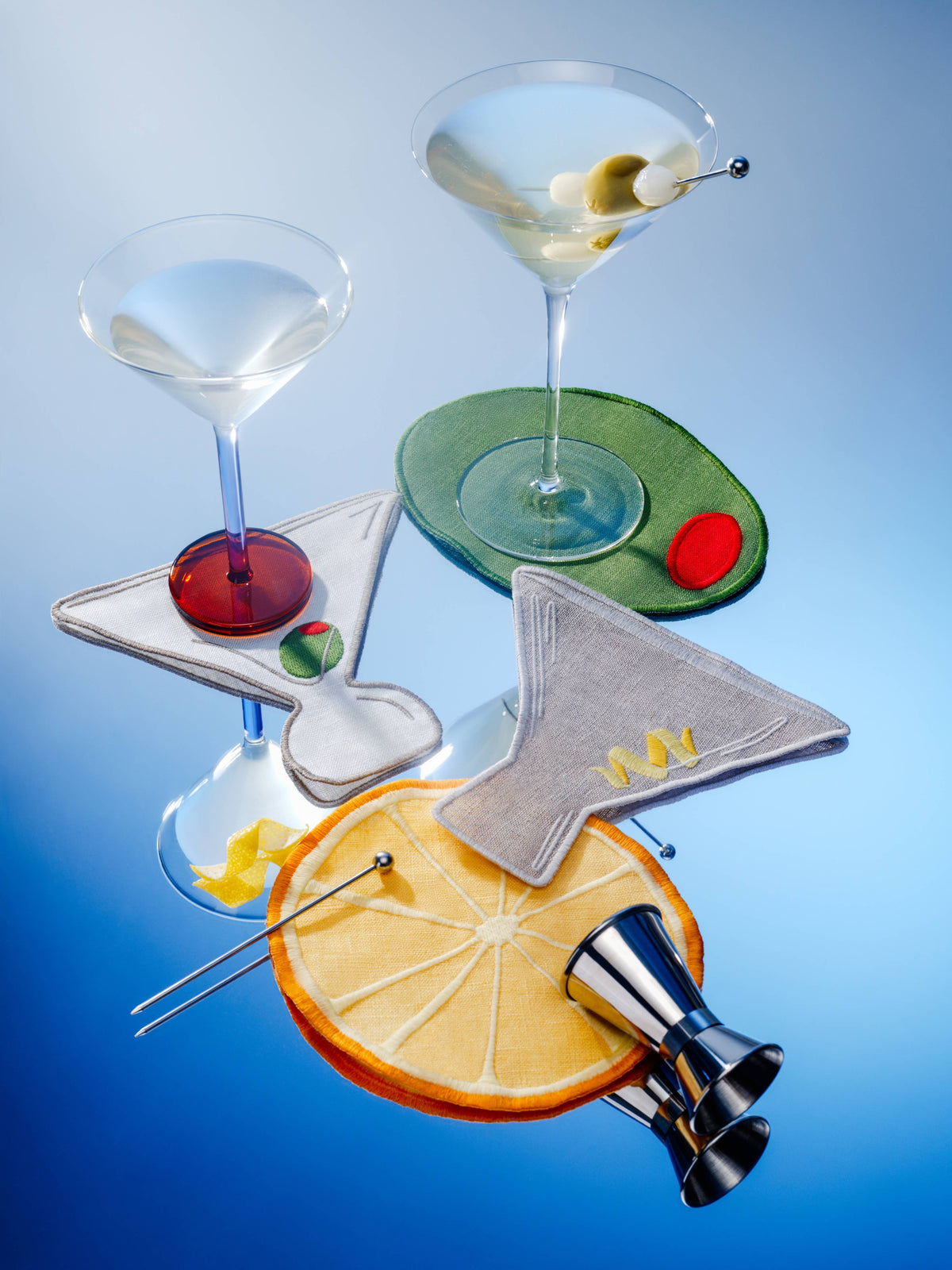 Martini Cocktail Napkins - Set Of 4 | Piecework Puzzles