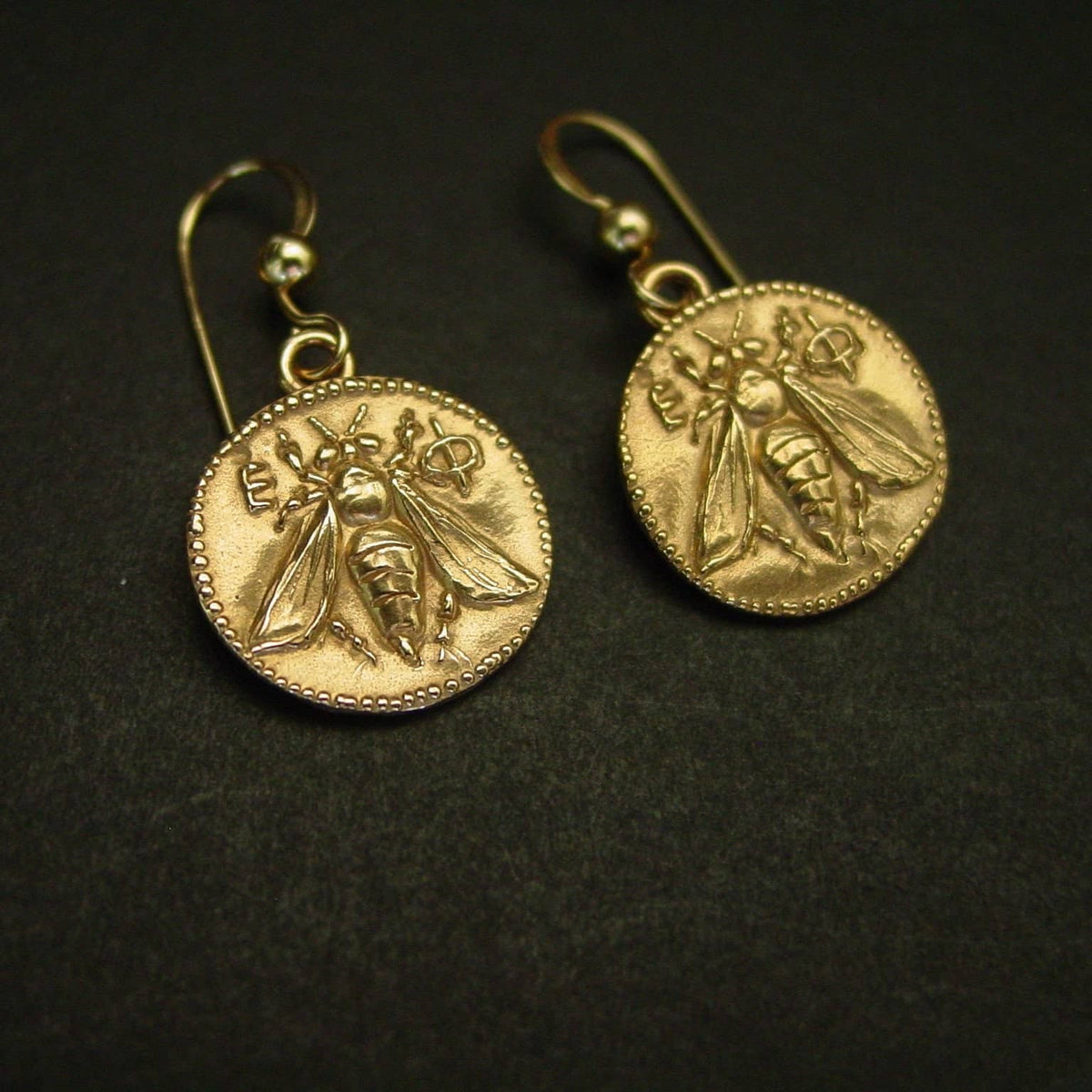 Earrings | Bee Coin | Vis a Vis Jewelry