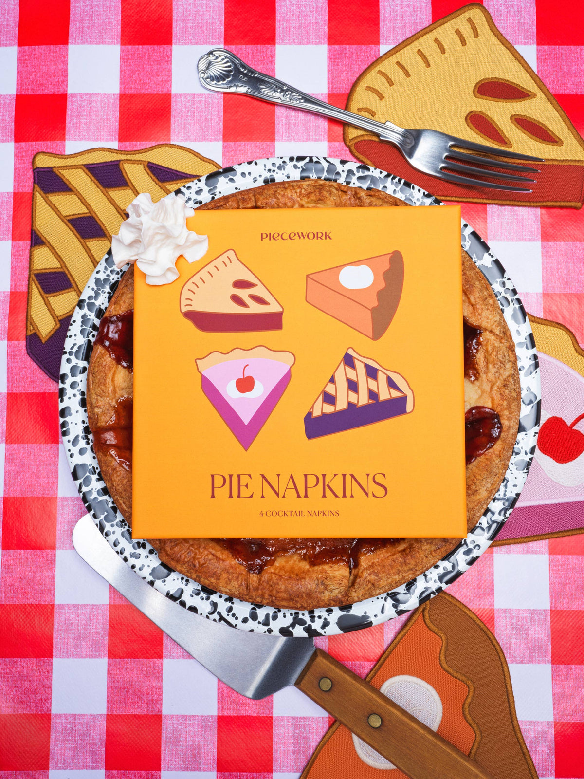 Pie Cocktail Napkins - Set of 4 | Piecework