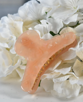 French Claw Hair Clips | Italian Acetate Claw | Peach | Fenna&Fei