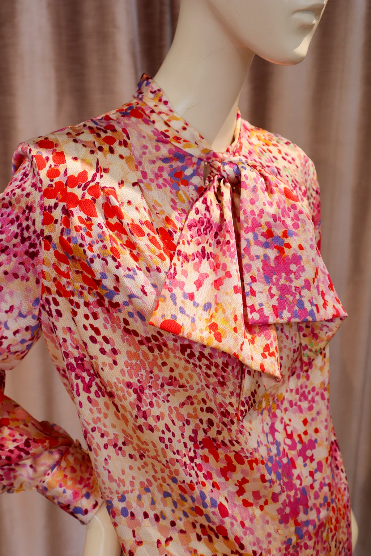 Trin Top | Hammered Satin | Watercolor Splatters