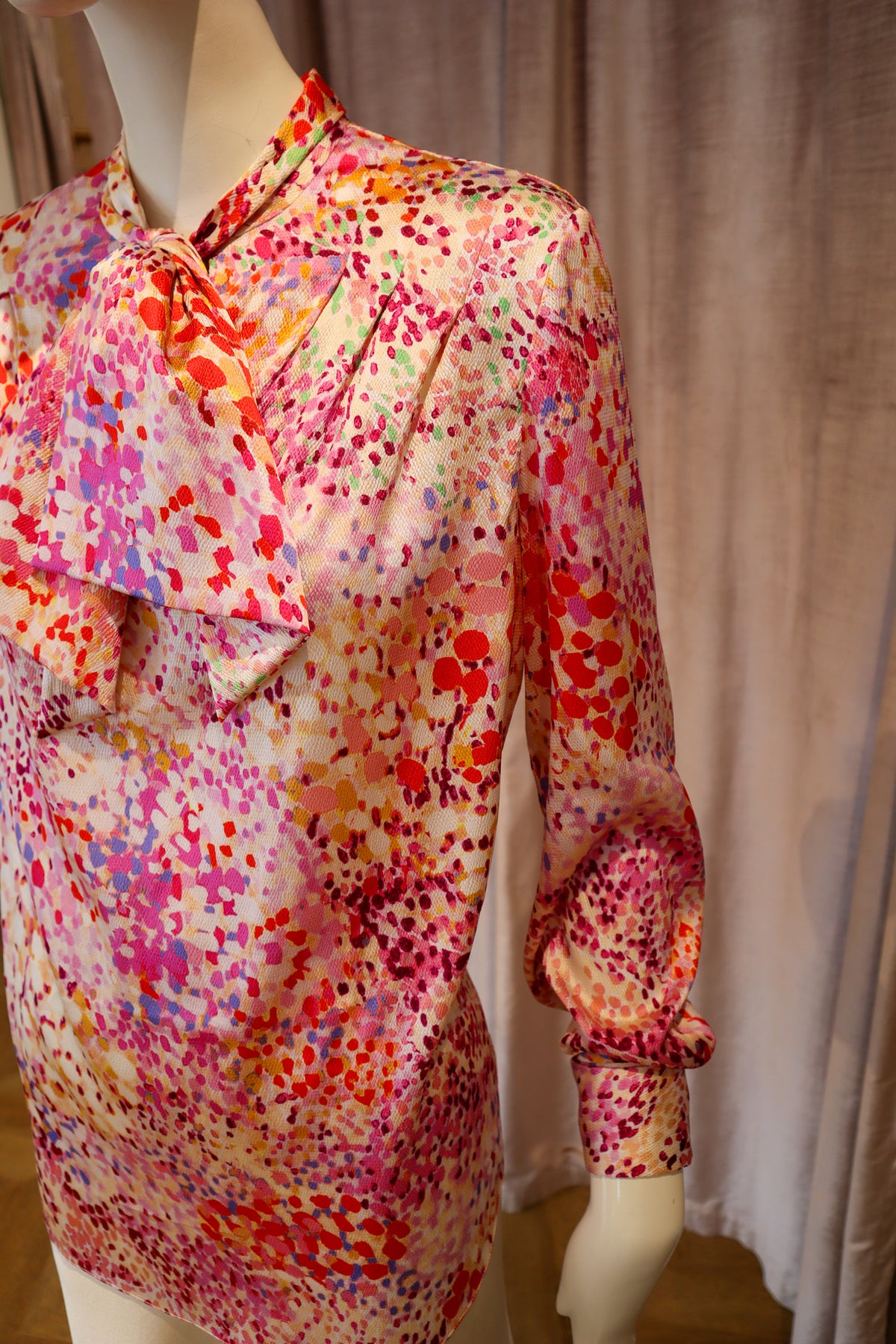 Trin Top | Hammered Satin | Watercolor Splatters