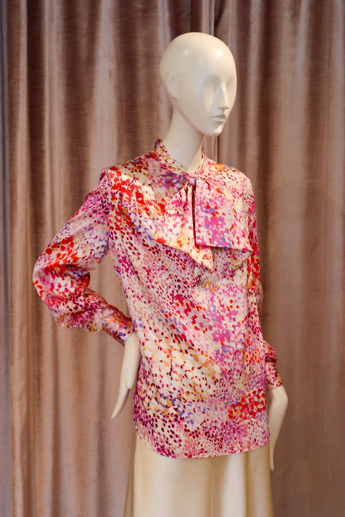 Trin Top | Hammered Satin | Watercolor Splatters