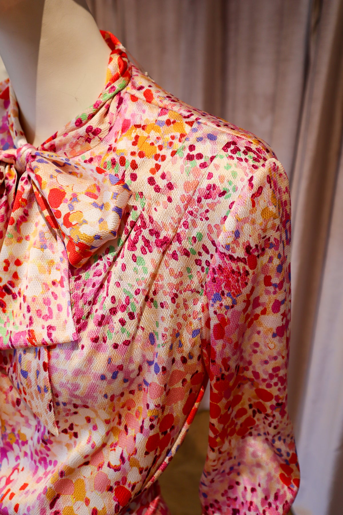Trin Top | Hammered Satin | Watercolor Splatters