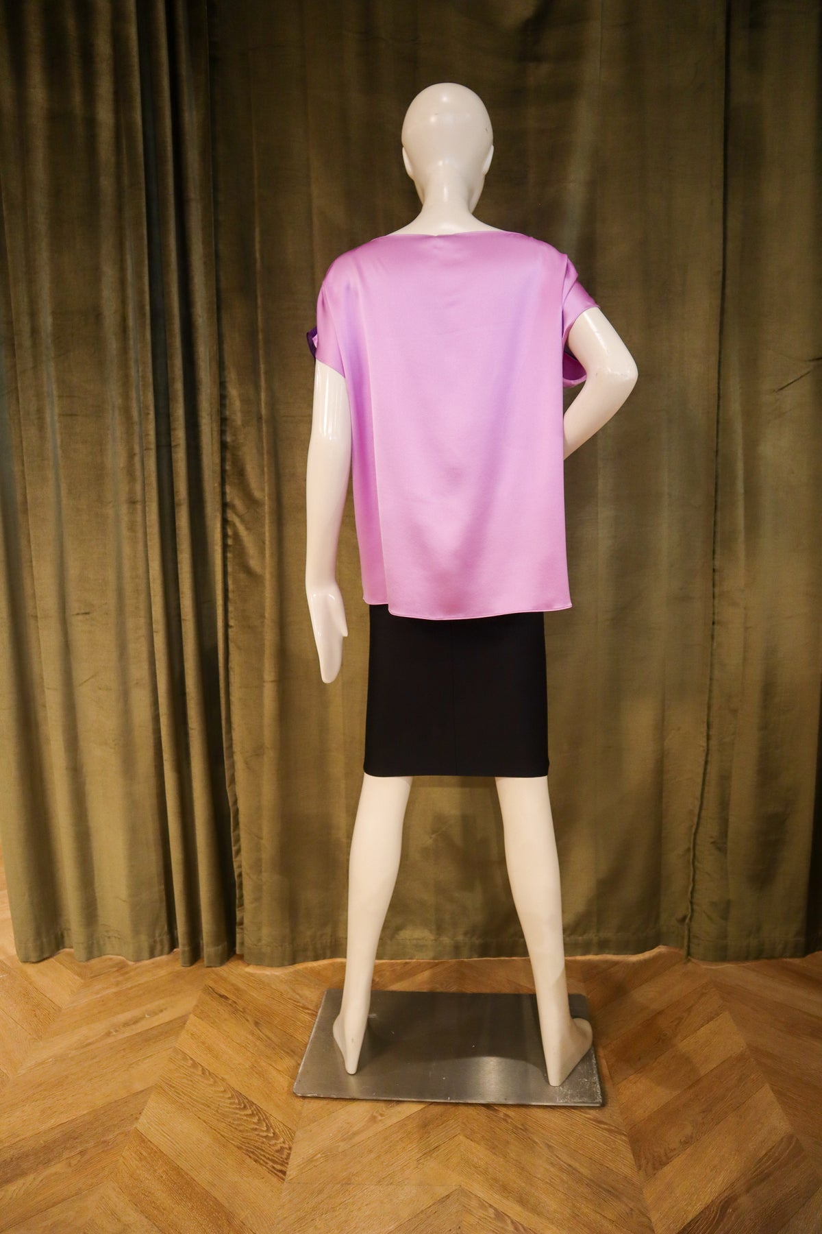 Ada Top | Crepe Back Satin | Royal Lavender Floral
