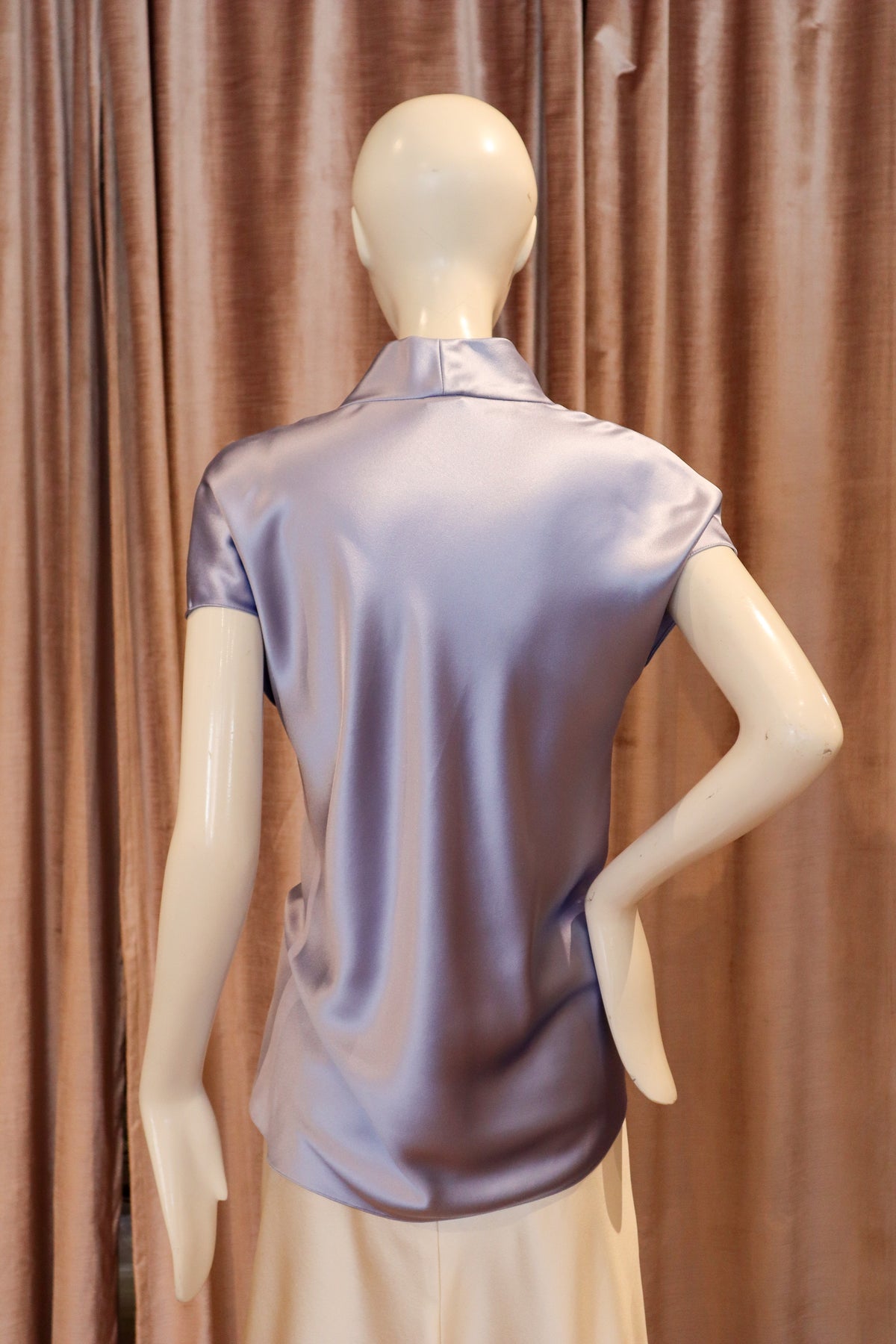 Mitzi Top | Crepe Back Satin | White
