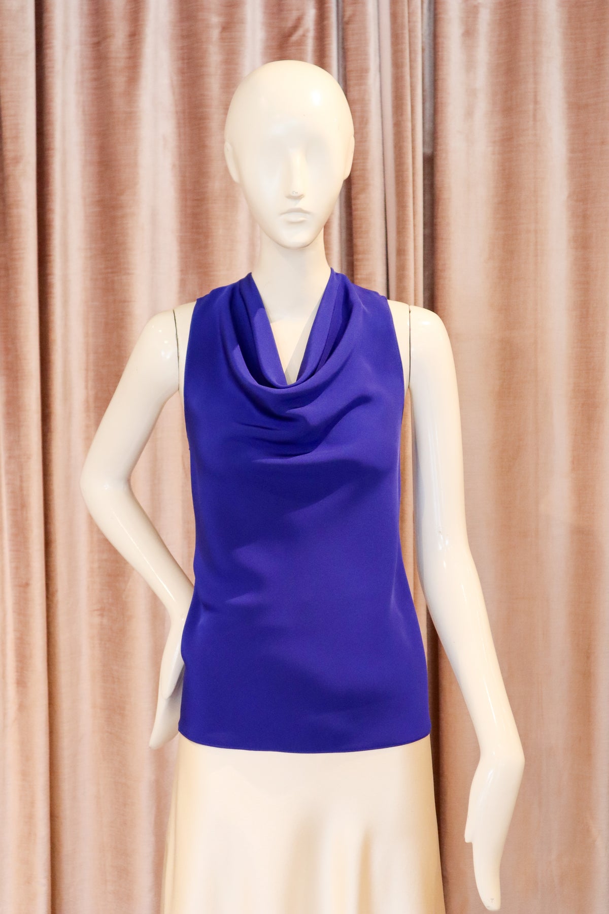 Vilas Top | 4-Ply Silk Crepe | Sapphire