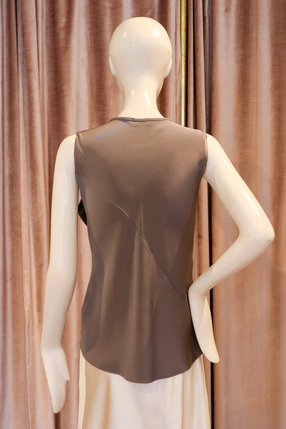 Vilas Top | 4-Ply Silk Crepe | Dove Gray