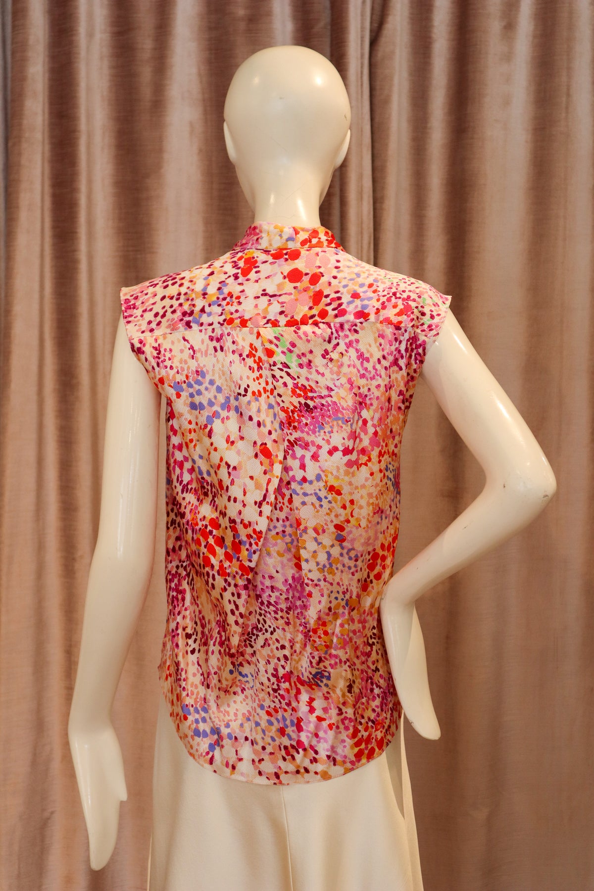 Daly Top | Hammered Satin | Watercolor Splatters