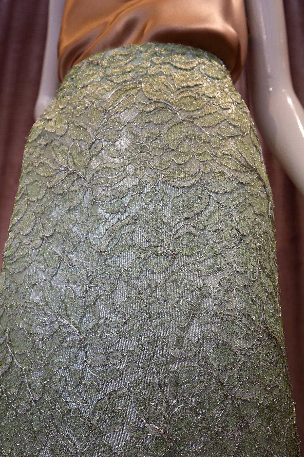 Veritas Skirt | Lamé Lace | Key Lime