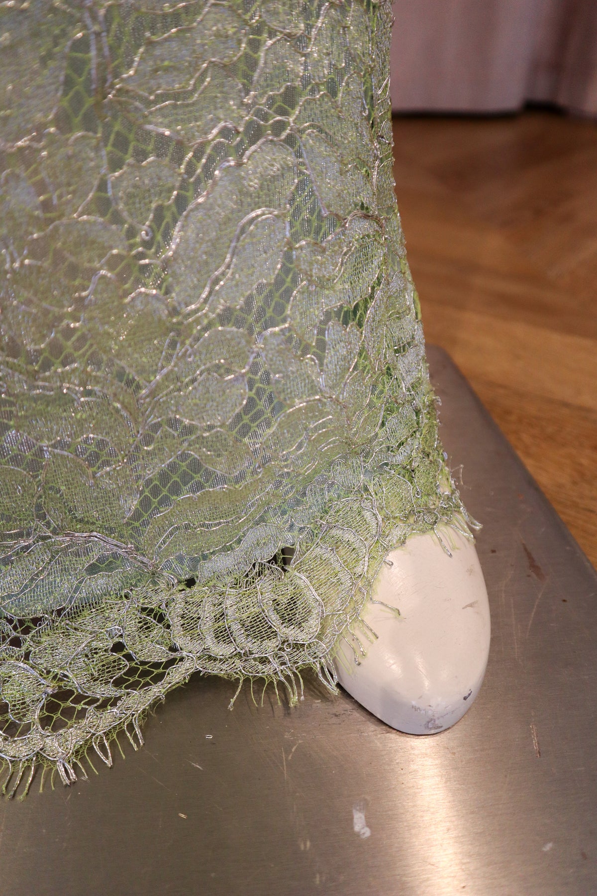 Veritas Skirt | Lamé Lace | Key Lime