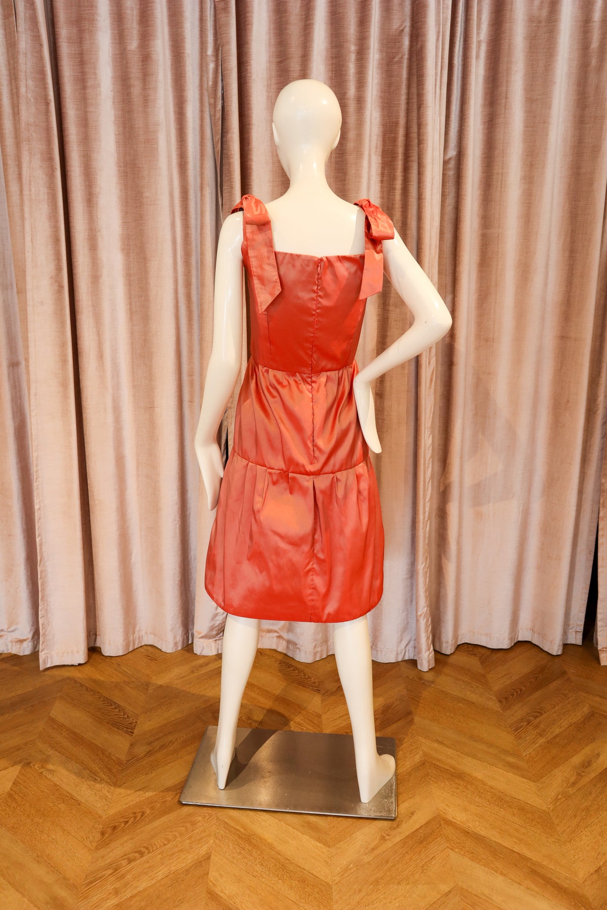 Wilder Dress | Shot Silk Taffeta | Burnt Sienna