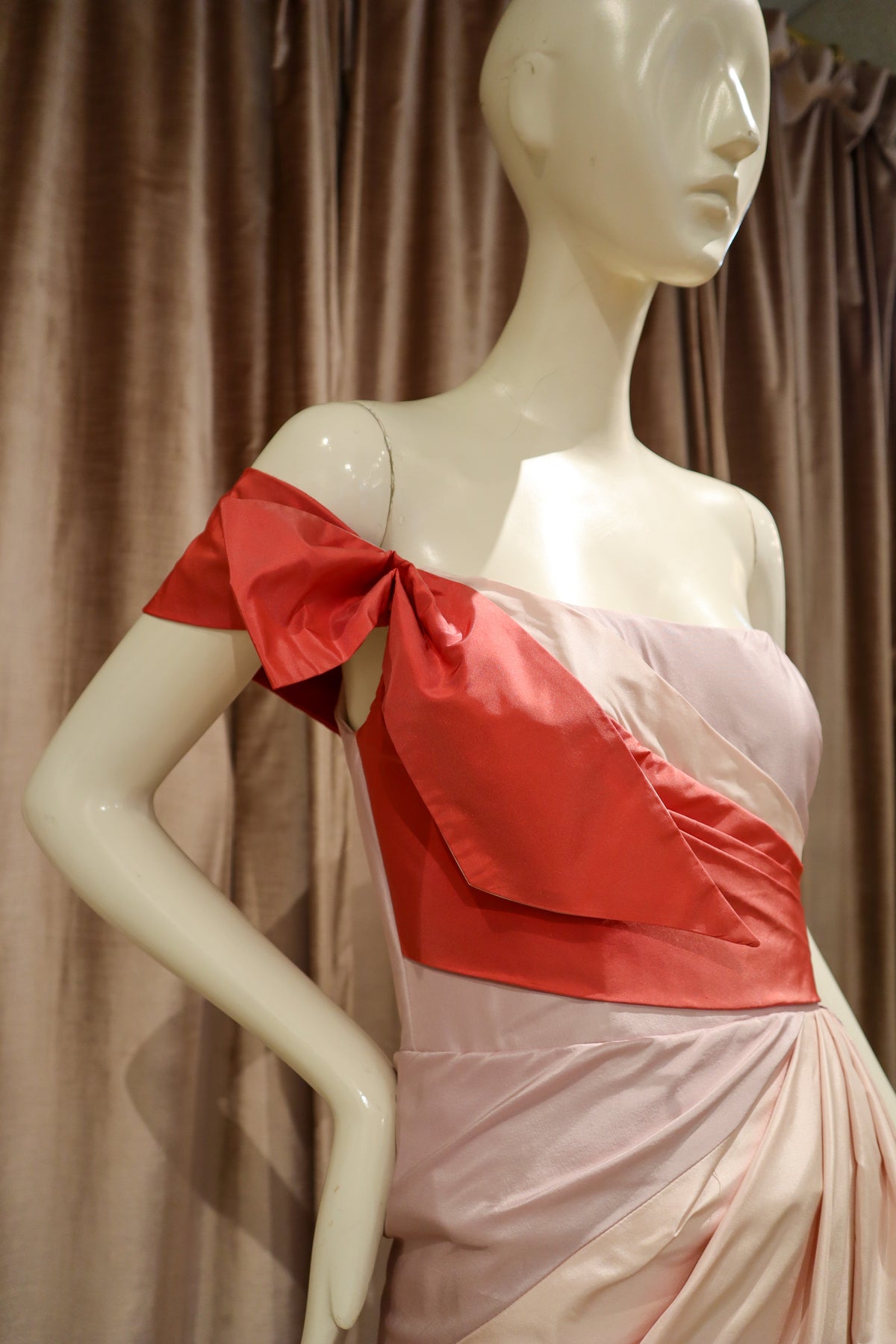 Lise Dress | Colorblock Silk Taffeta | Lilac, Watermelon, & Ballet Pink