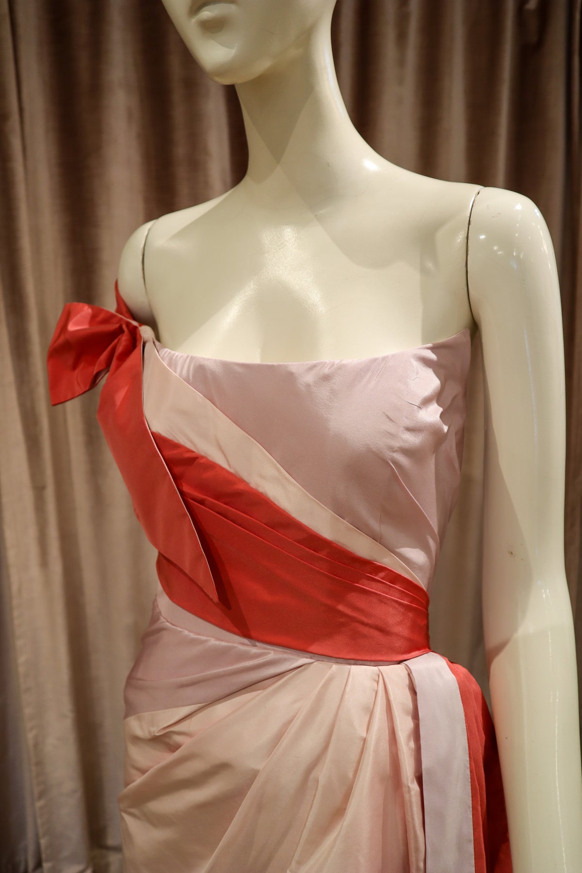 Lise Dress | Colorblock Silk Taffeta | Lilac, Watermelon, & Ballet Pink