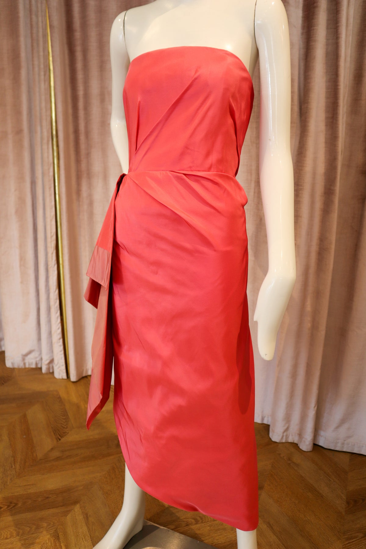 Cannes Dress | Silk Taffeta | Watermelon