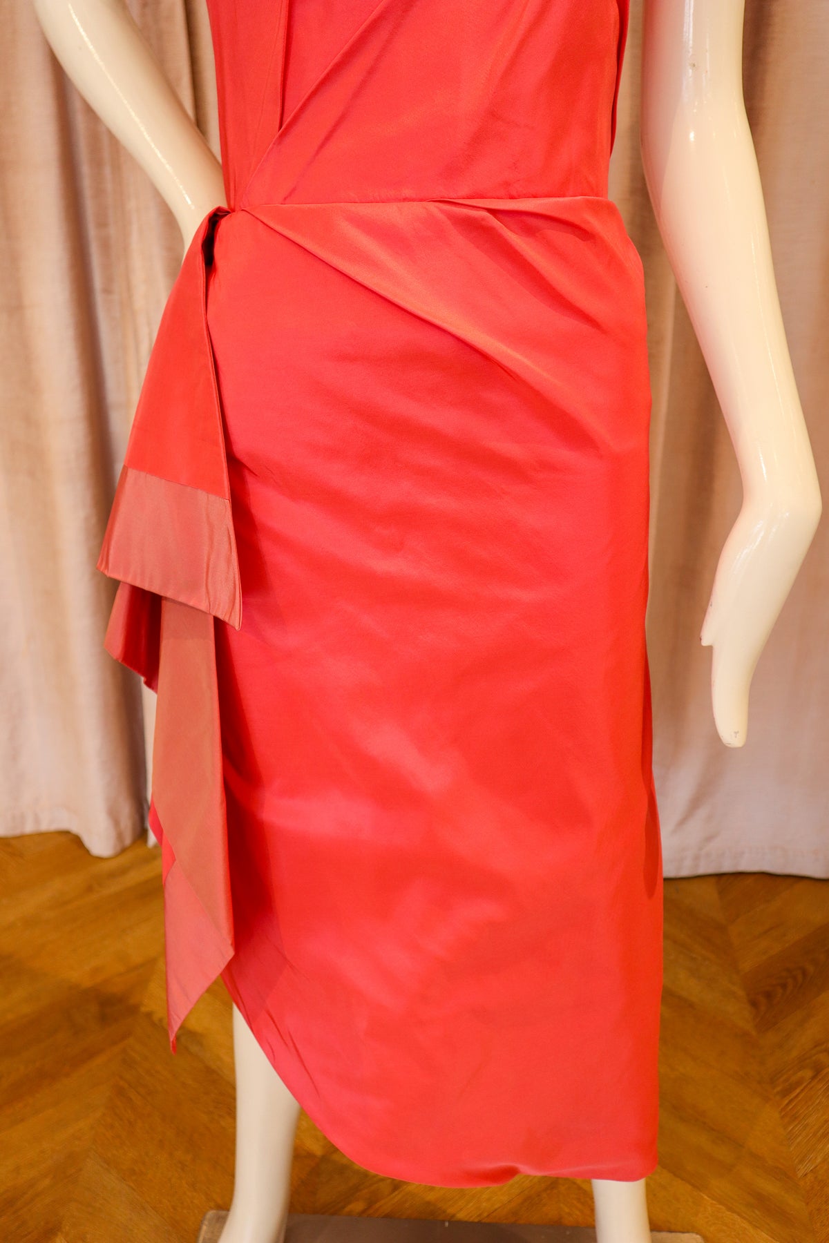 Cannes Dress | Silk Taffeta | Watermelon