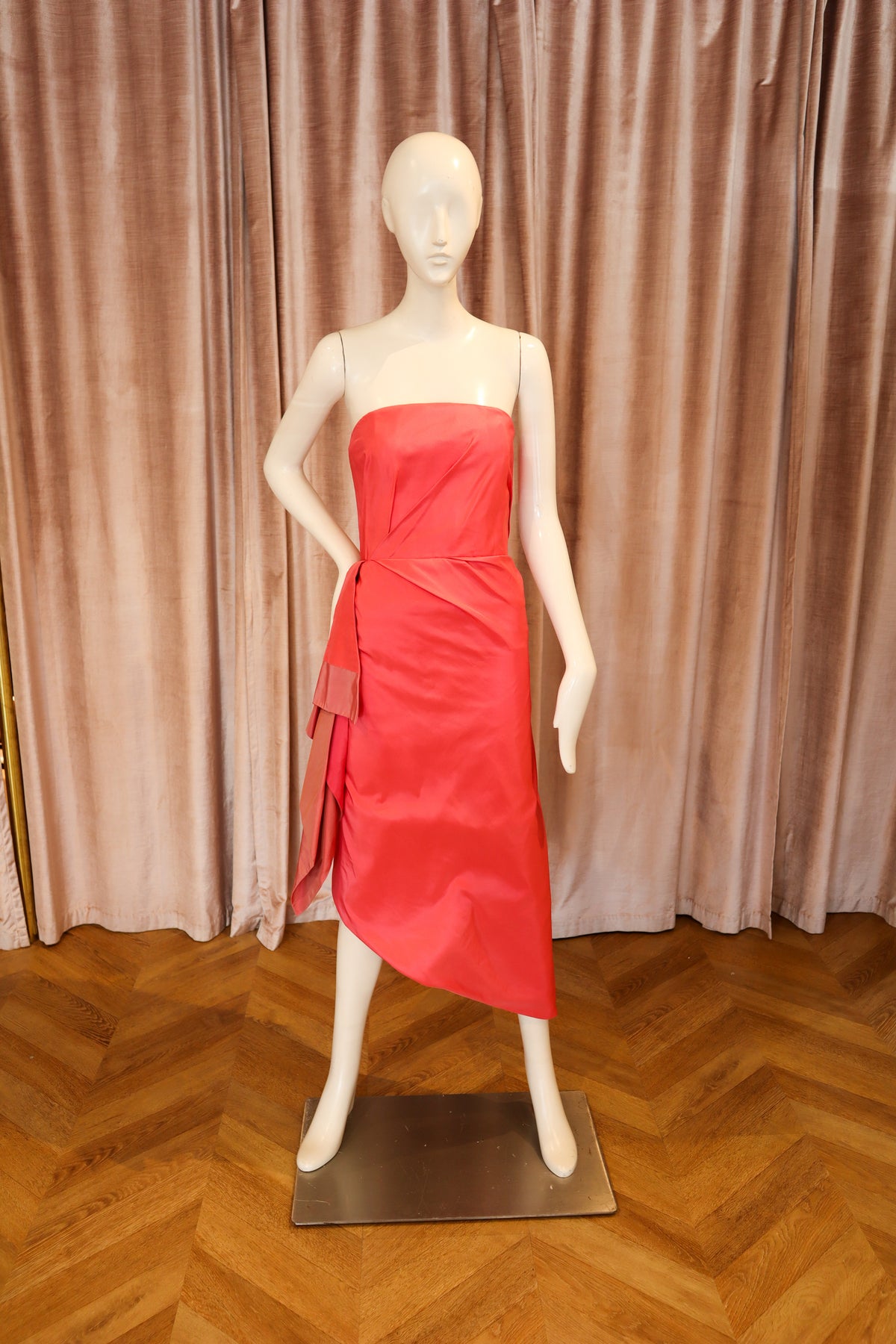 Cannes Dress | Silk Taffeta | Watermelon