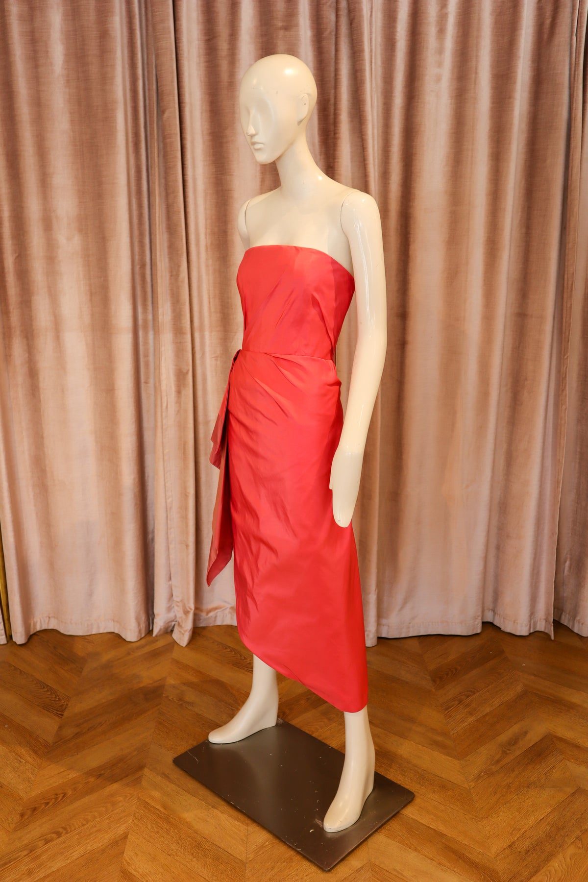 Cannes Dress | Silk Taffeta | Watermelon