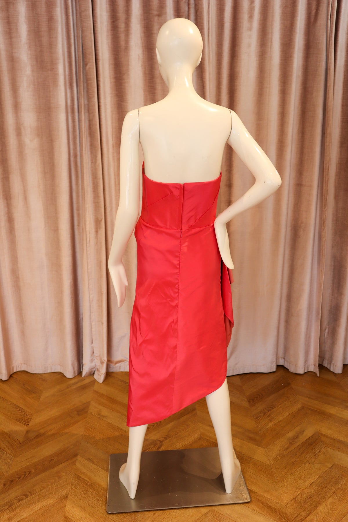 Cannes Dress | Silk Taffeta | Watermelon