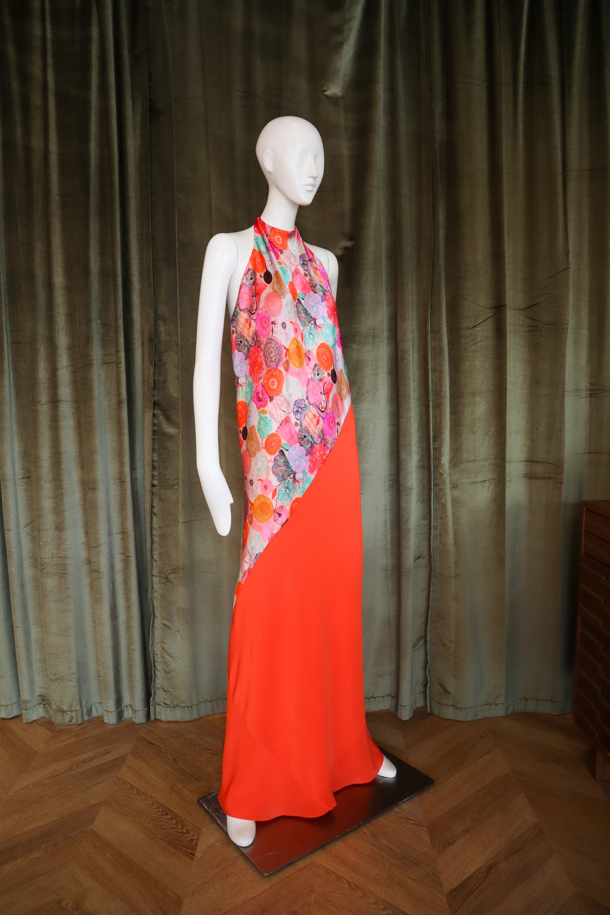 Mars Gown | Panama Poppy Silk Charmeuse