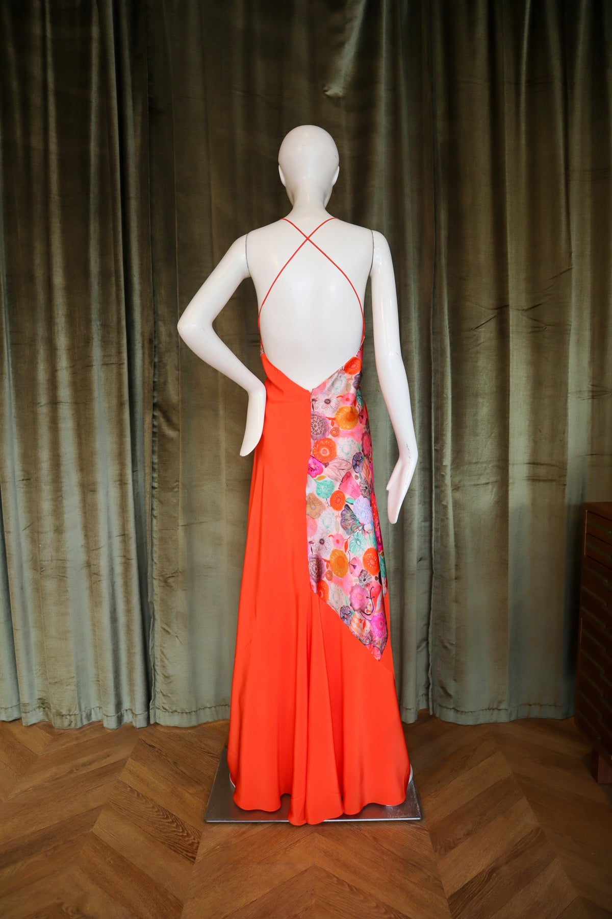 Mars Gown | Panama Poppy Silk Charmeuse