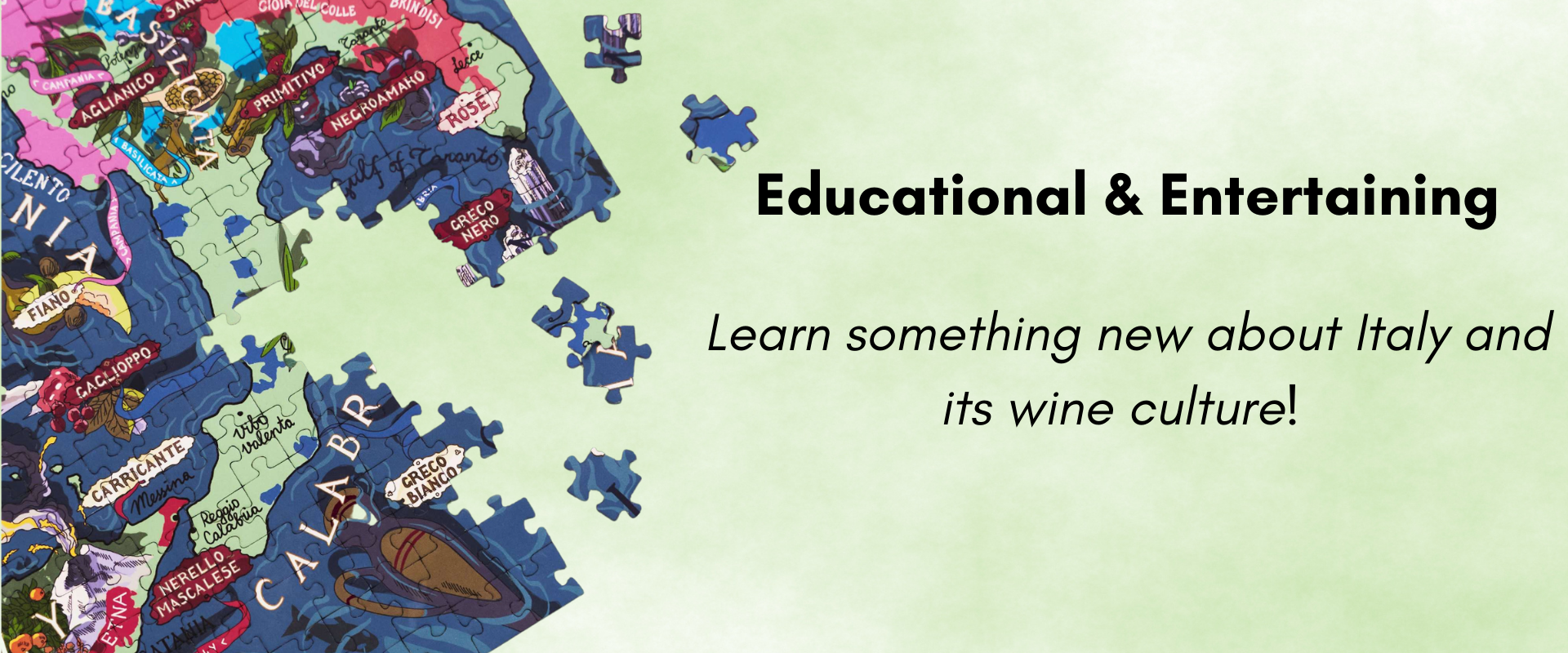 Learn something new about Italy and its wine culture! This wine puzzle is both educational and entertaining!