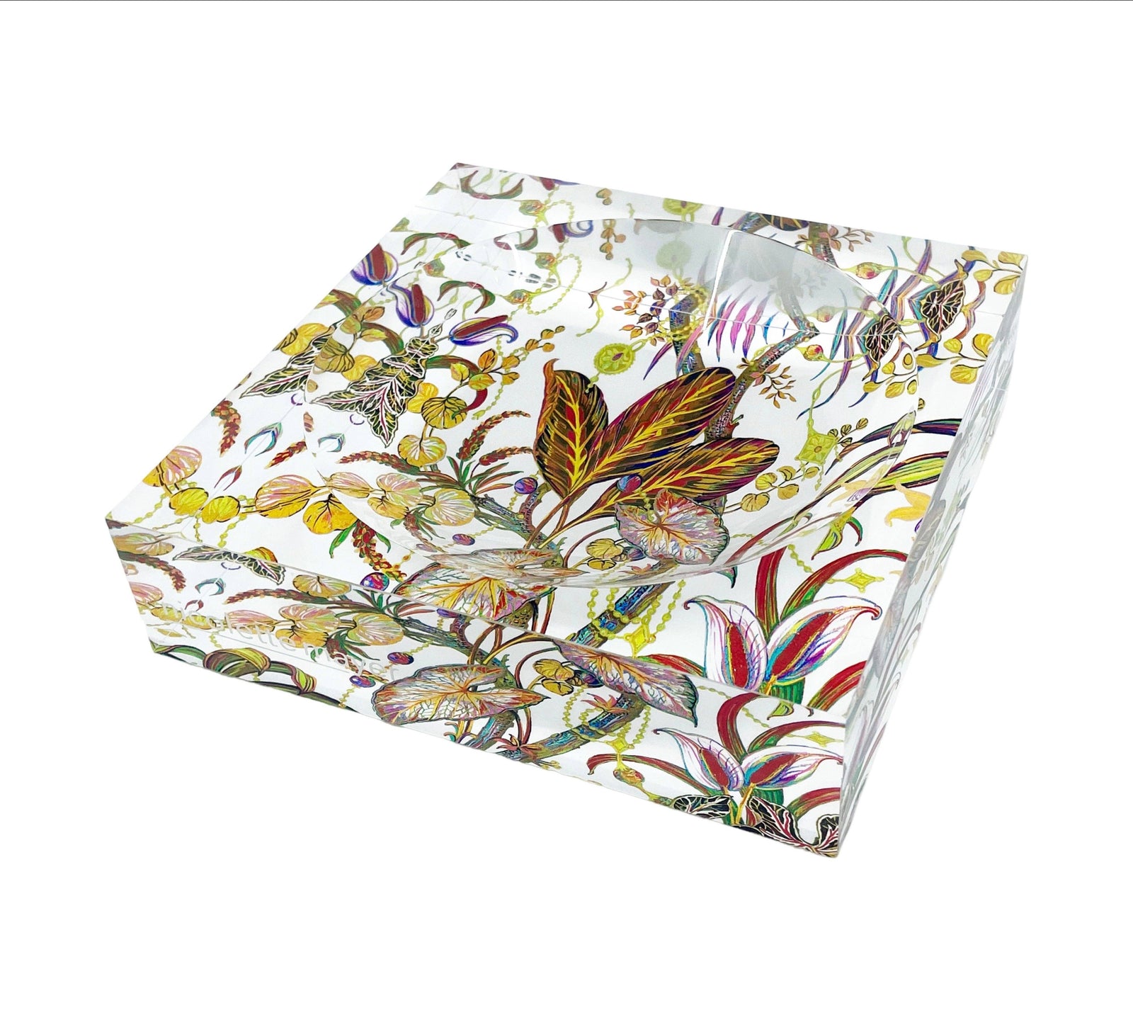 Colorful floral patterned paper on a white background