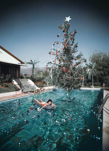 1000 Piece Puzzle | Christmas Swim - Slim Aarons Collab  | Piecework Puzzles