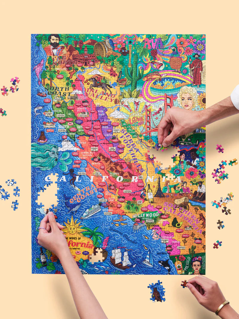 1000 Piece Wine Jigsaw Puzzle | California | Water &amp; Wines