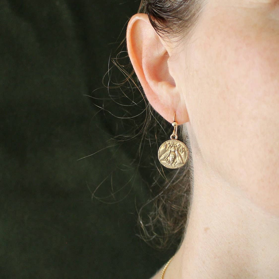 Earrings | Bee Coin | Vis a Vis Jewelry