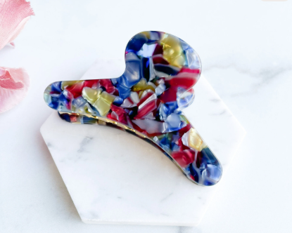 French Claw Hair Clips | Italian Acetate Claw | Stained Glass | Fenna&Fei